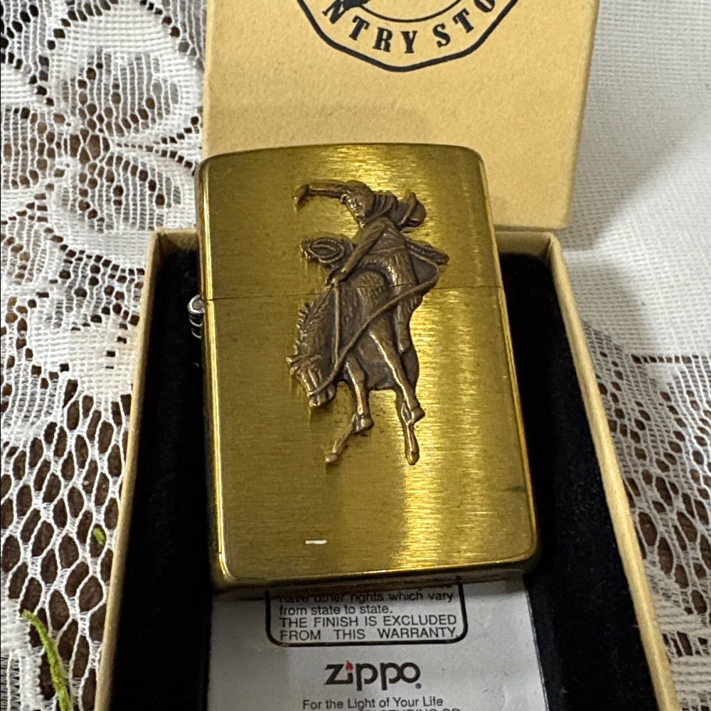 Solid Brass Windproof Lighter Zippo/Marlboro - image 2